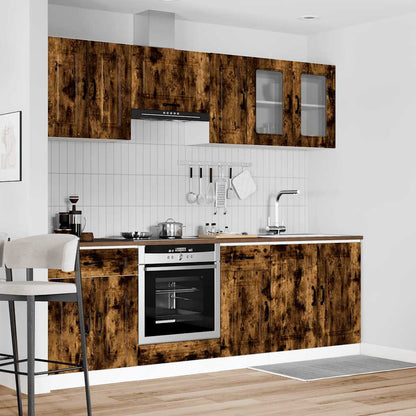 vidaXL 8 Piece Kitchen Cabinet Set Kalmar Smoked Oak Engineered Wood 3
