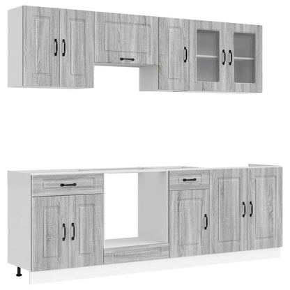vidaXL 8 Piece Kitchen Cabinet Set "Kalmar" Grey Sonoma Engineered Wood 2