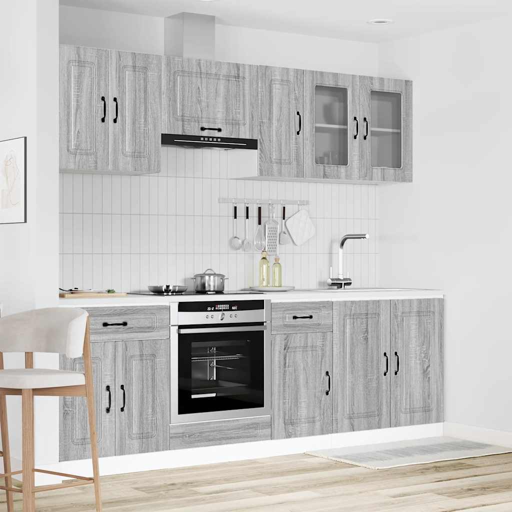 vidaXL 8 Piece Kitchen Cabinet Set "Kalmar" Grey Sonoma Engineered Wood 3