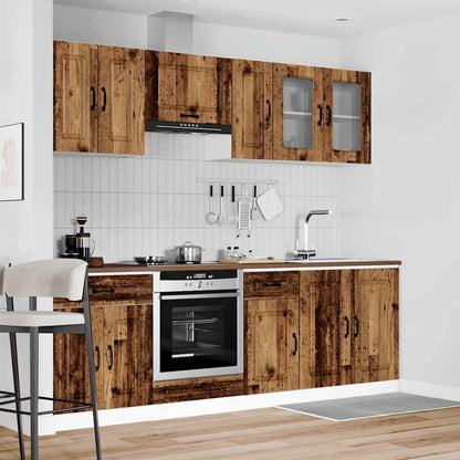 vidaXL 8 Piece Kitchen Cabinet Set Kalmar Old Wood Engineered Wood 3