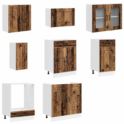 vidaXL 8 Piece Kitchen Cabinet Set Kalmar Old Wood Engineered Wood 4