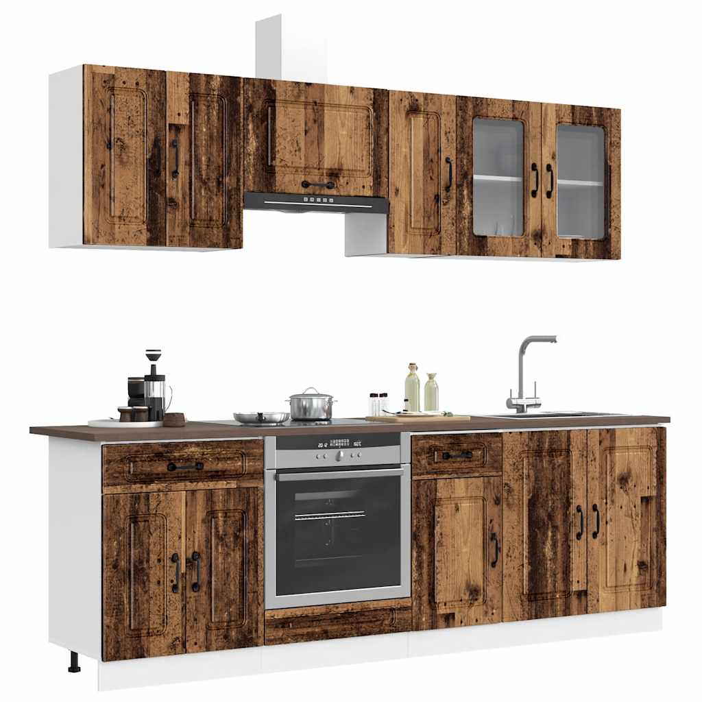 vidaXL 8 Piece Kitchen Cabinet Set Kalmar Old Wood Engineered Wood 1