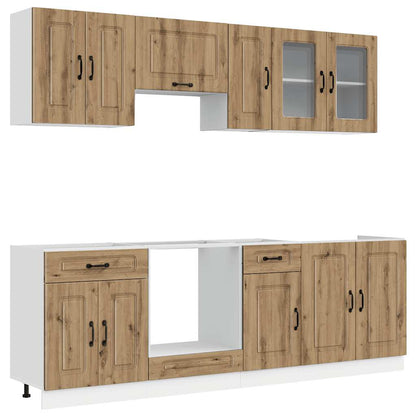 vidaXL 8 Piece Kitchen Cabinet Set Kalmar Artisan Oak Engineered Wood 2