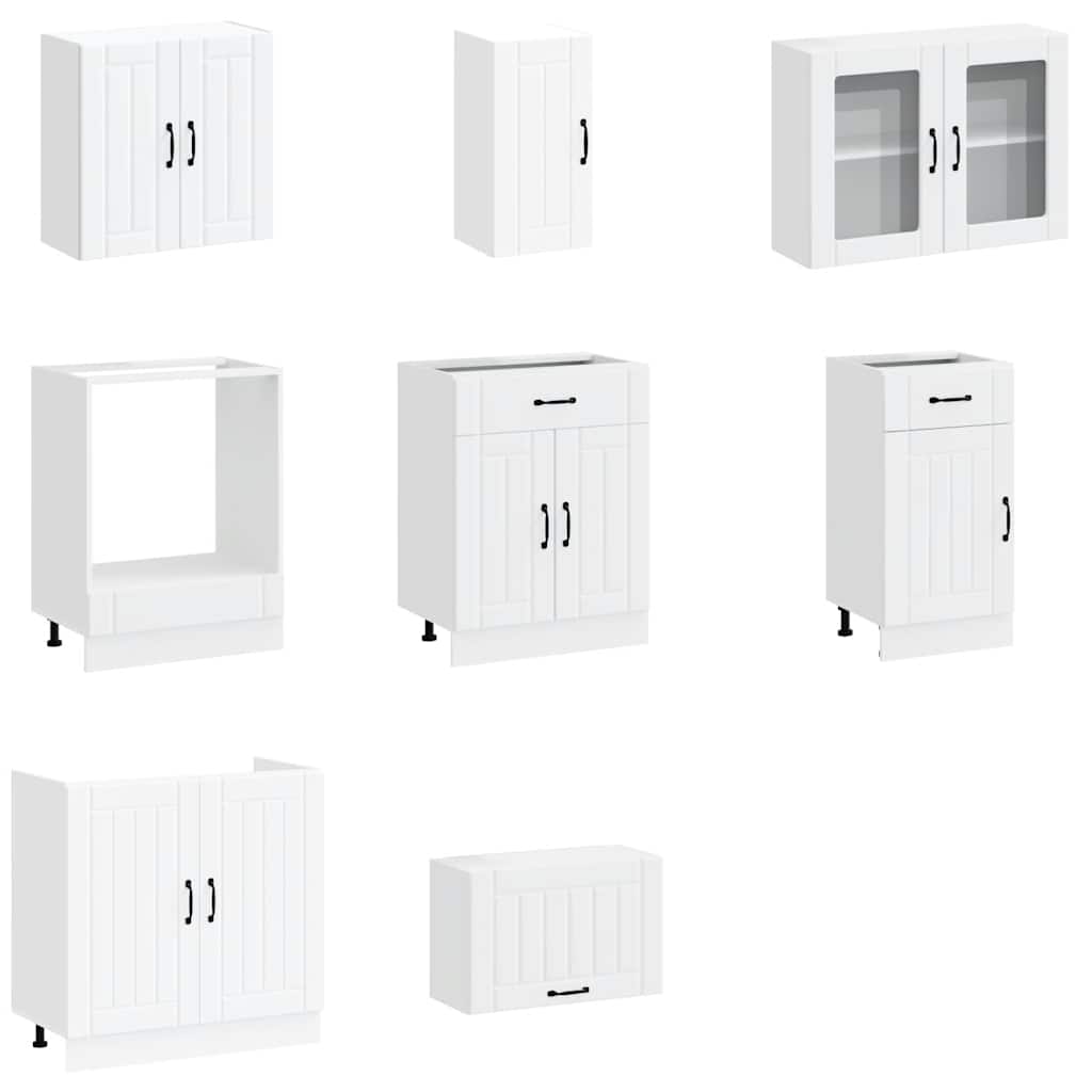 vidaXL 8 Piece Kitchen Cabinet Set "Kalmar" White Engineered Wood 4
