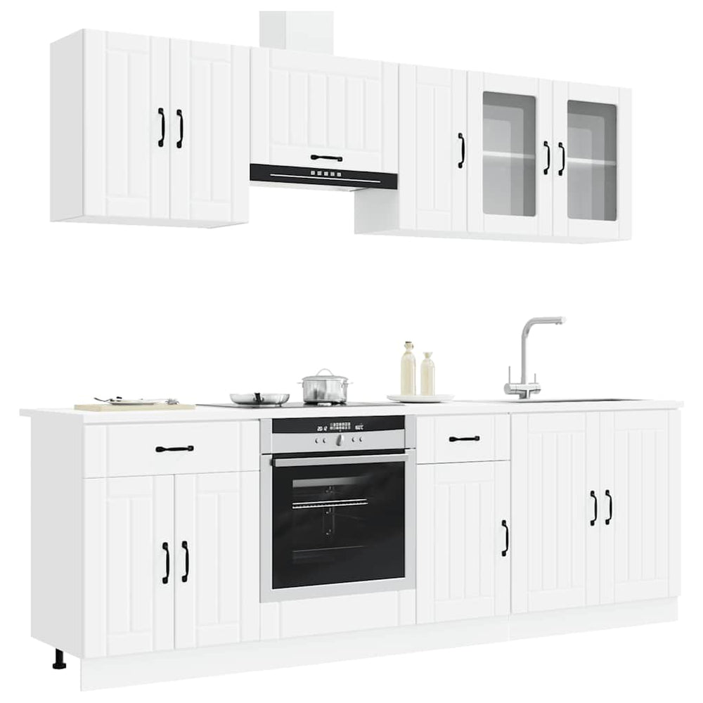 vidaXL 8 Piece Kitchen Cabinet Set "Kalmar" White Engineered Wood