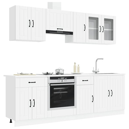 vidaXL 8 Piece Kitchen Cabinet Set "Kalmar" White Engineered Wood 1