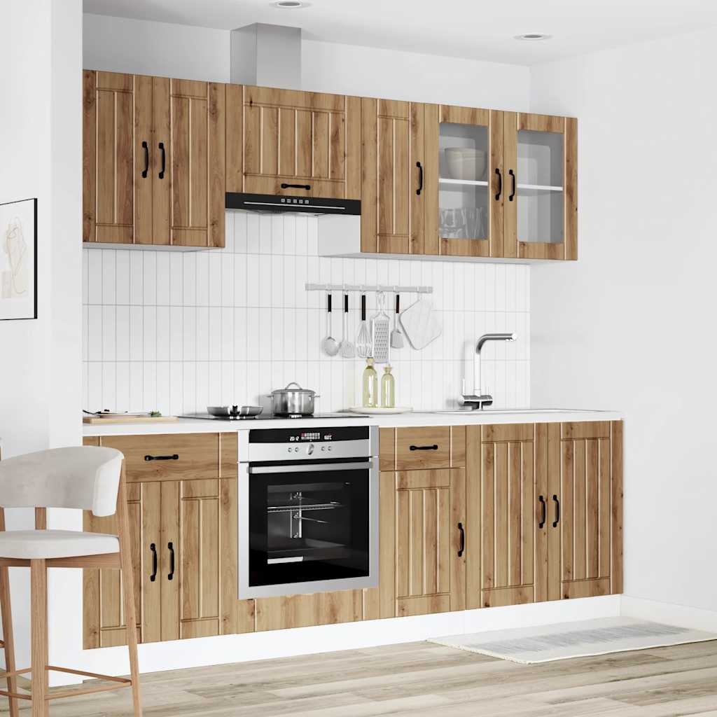 vidaXL 8 Piece Kitchen Cabinet Set "Kalmar" Artisan Oak Engineered Wood 3