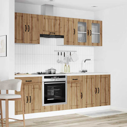 vidaXL 8 Piece Kitchen Cabinet Set "Kalmar" Artisan Oak Engineered Wood 3