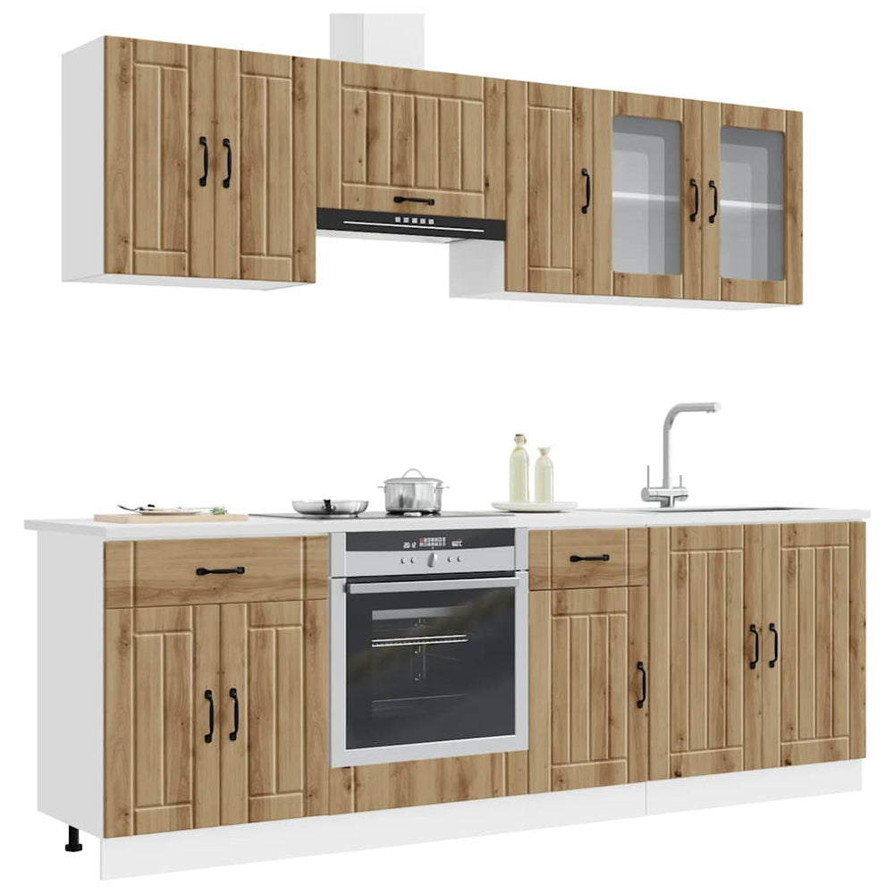 vidaXL 8 Piece Kitchen Cabinet Set "Kalmar" Artisan Oak Engineered Wood