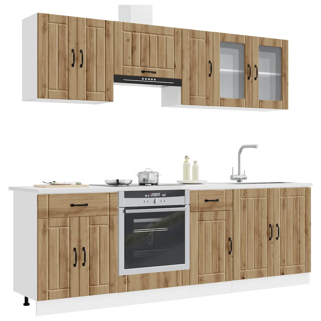 vidaXL 8 Piece Kitchen Cabinet Set "Kalmar" Artisan Oak Engineered Wood 1