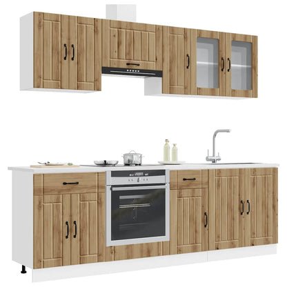 vidaXL 8 Piece Kitchen Cabinet Set "Kalmar" Artisan Oak Engineered Wood 1