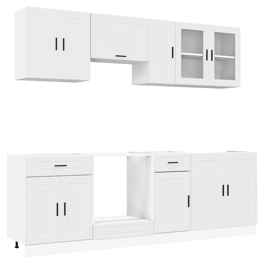 vidaXL 8 Piece Kitchen Cabinet Set "Porto" White Engineered Wood 2
