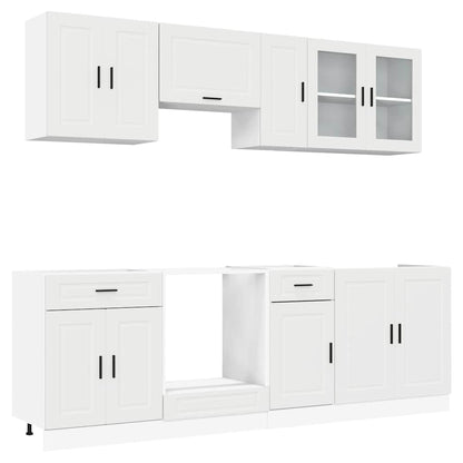 vidaXL 8 Piece Kitchen Cabinet Set "Porto" White Engineered Wood 2
