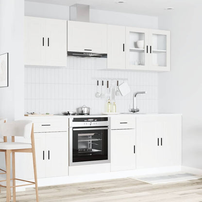 vidaXL 8 Piece Kitchen Cabinet Set "Porto" White Engineered Wood 3