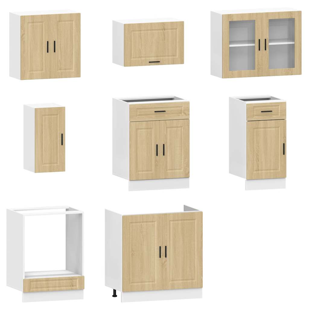vidaXL 8 Piece Kitchen Cabinet Set "Porto" Sonoma Oak Engineered Wood 4