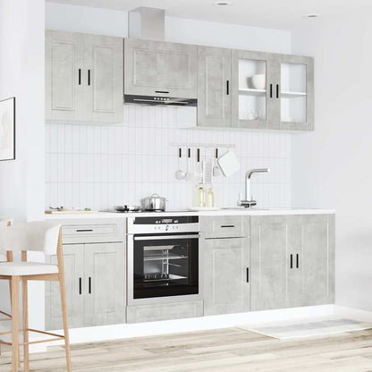 vidaXL 8 Piece Kitchen Cabinet Set "Porto" Concrete Grey Engineered Wood 3
