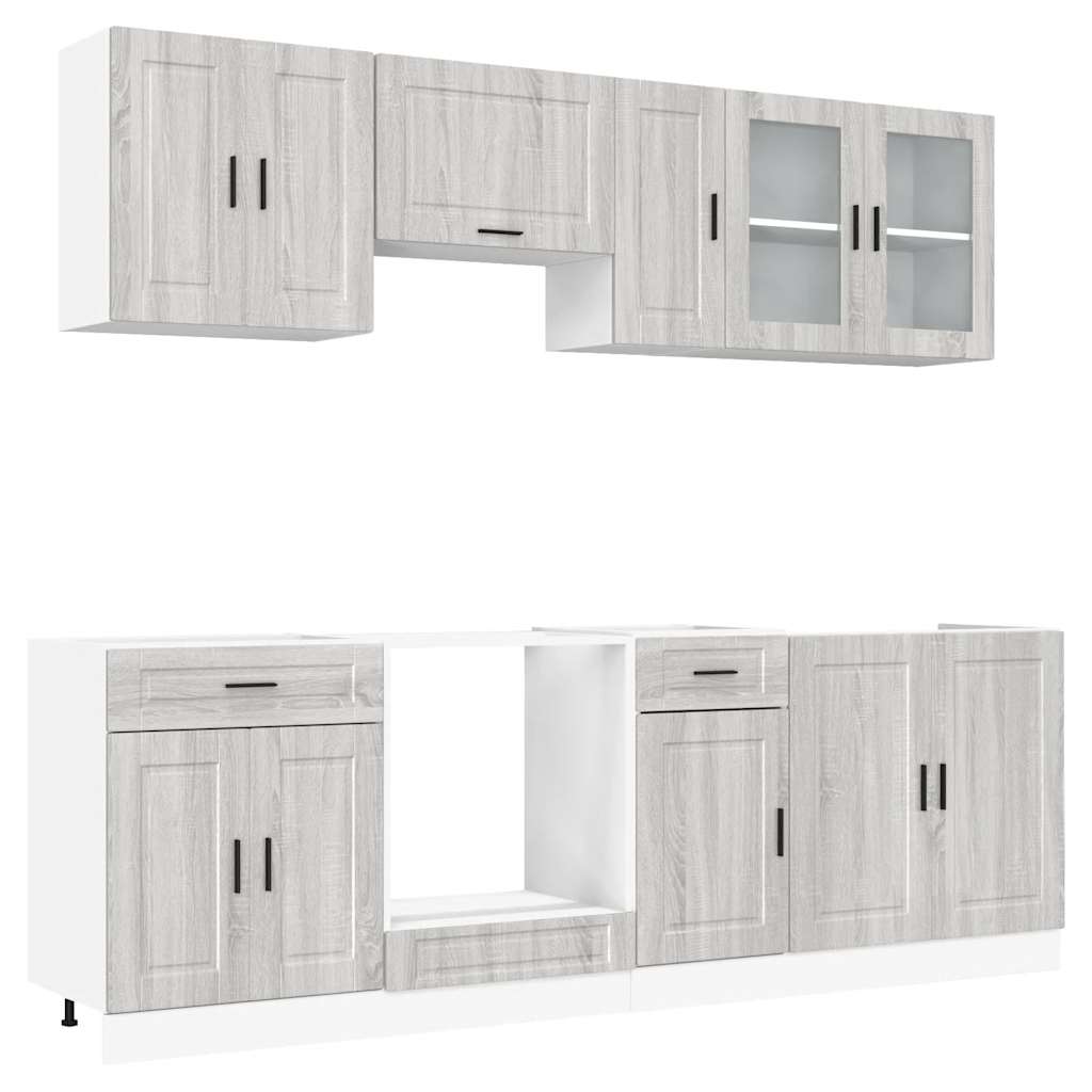 vidaXL 8 Piece Kitchen Cabinet Set "Kalmar" Grey Sonoma Engineered Wood 2