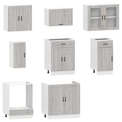 vidaXL 8 Piece Kitchen Cabinet Set "Kalmar" Grey Sonoma Engineered Wood 4