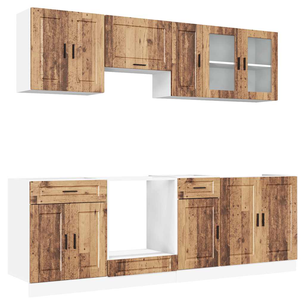 vidaXL 8 Piece Kitchen Cabinet Set "Kalmar" Old Wood Engineered Wood 2