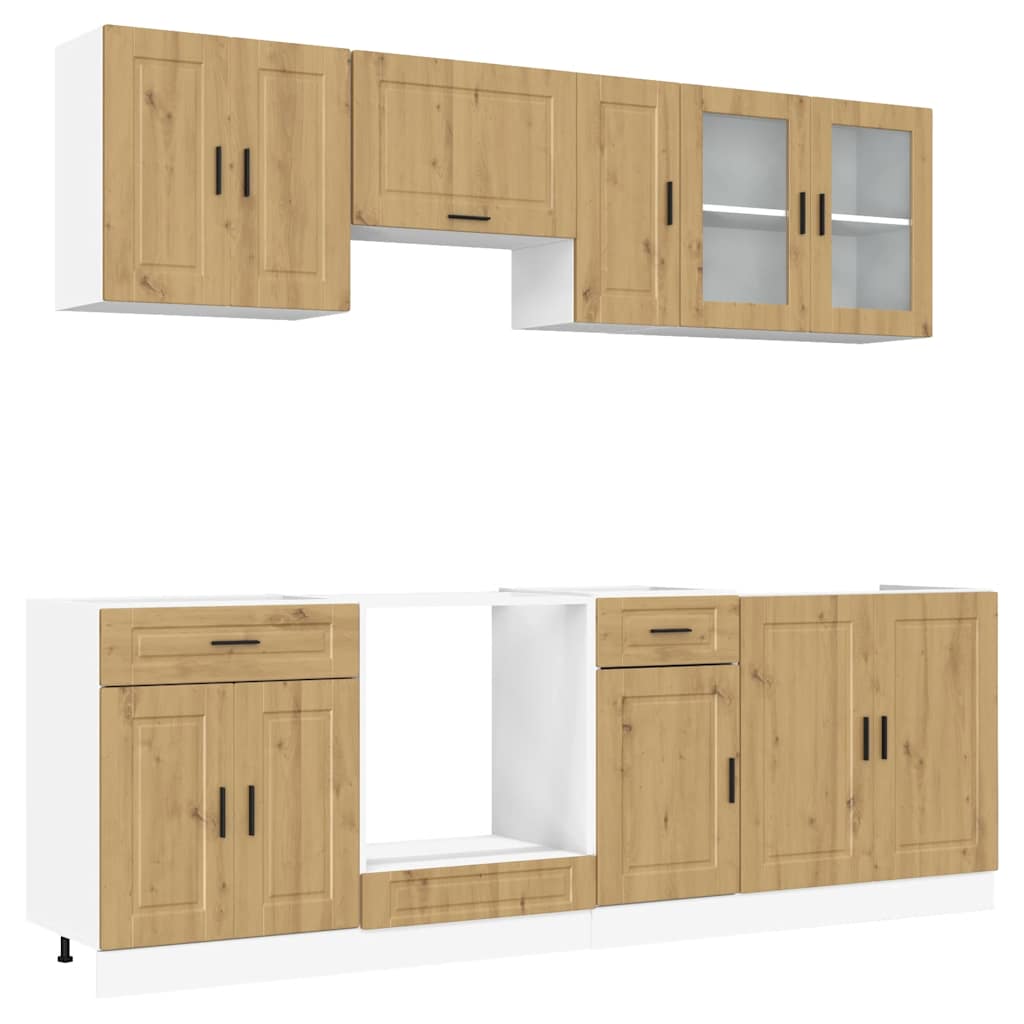 vidaXL 8 Piece Kitchen Cabinet Set "Kalmar" Artisan Oak Engineered Wood 2