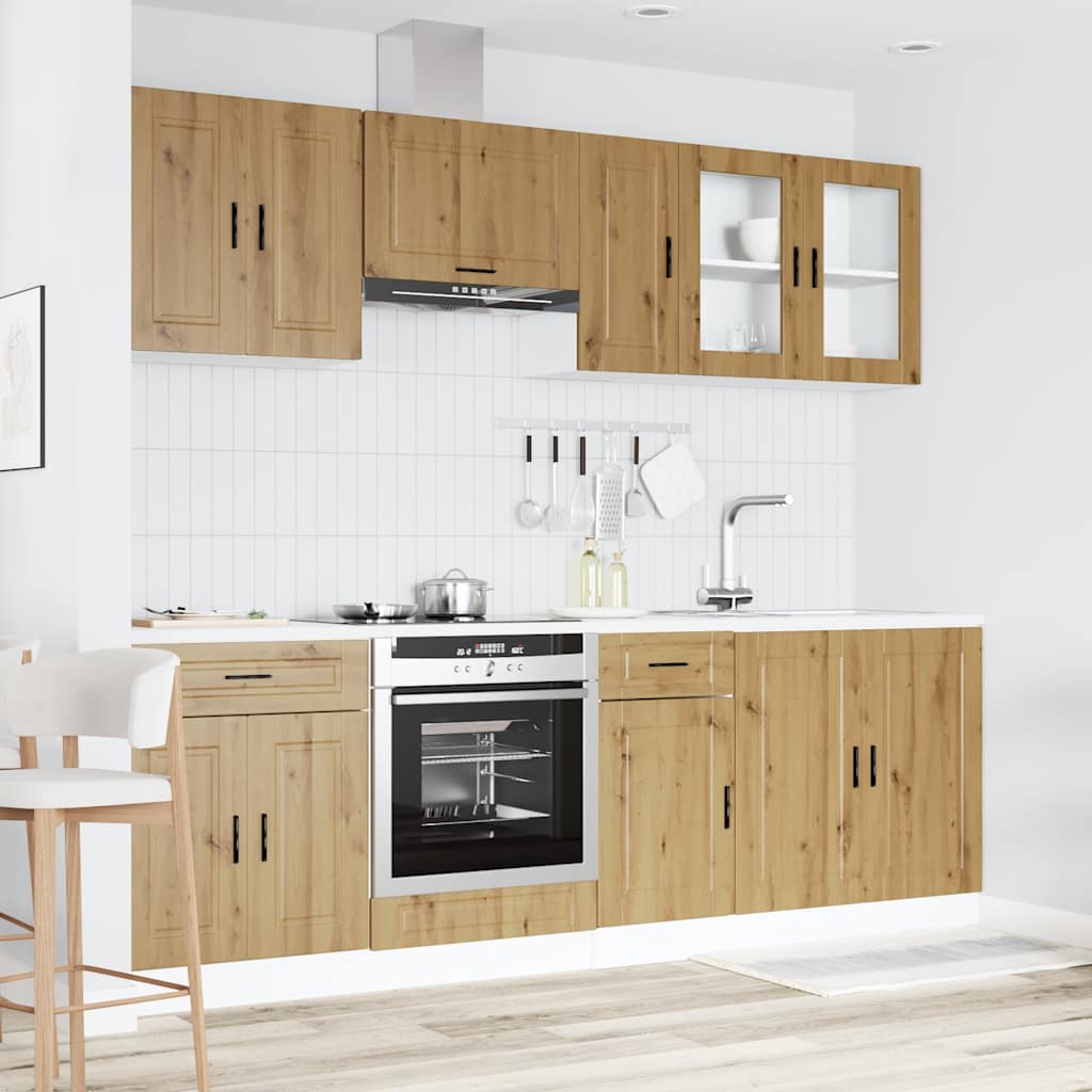 vidaXL 8 Piece Kitchen Cabinet Set "Kalmar" Artisan Oak Engineered Wood 3