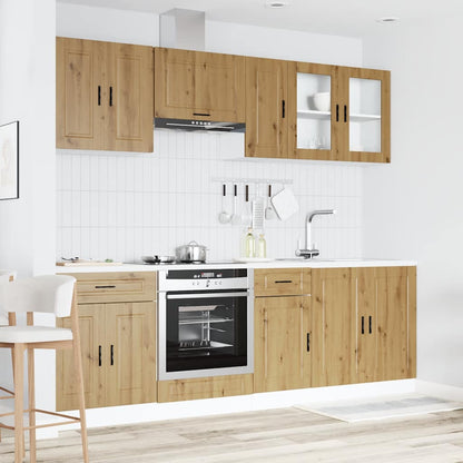 vidaXL 8 Piece Kitchen Cabinet Set "Kalmar" Artisan Oak Engineered Wood 3