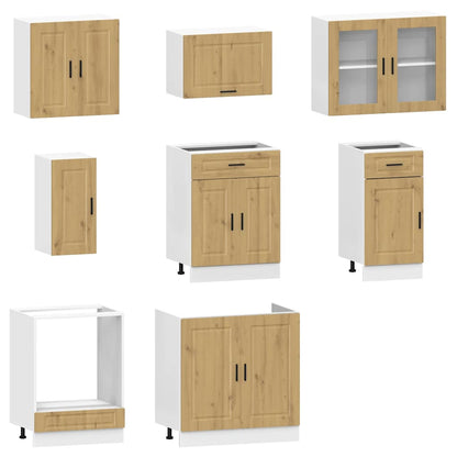 vidaXL 8 Piece Kitchen Cabinet Set "Kalmar" Artisan Oak Engineered Wood 4