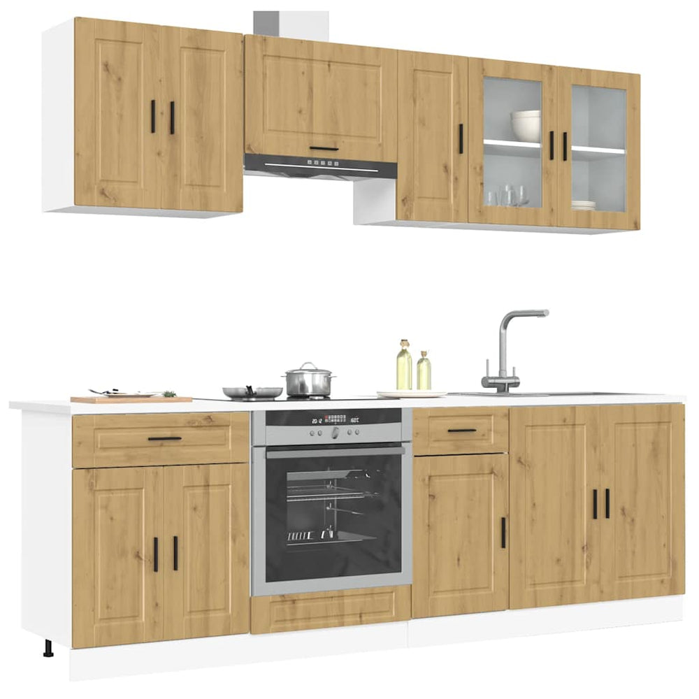 vidaXL 8 Piece Kitchen Cabinet Set "Kalmar" Artisan Oak Engineered Wood