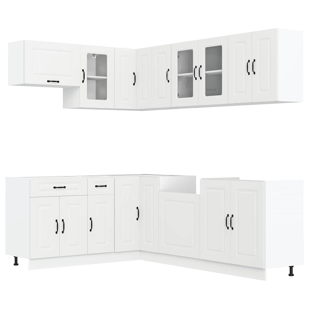 vidaXL 11 Piece Kitchen Cabinet Set "Kalmar" White Engineered Wood 2