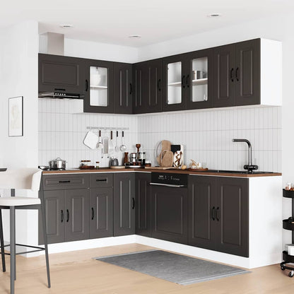 vidaXL 11 Piece Kitchen Cabinet Set "Kalmar" Black Engineered Wood 3