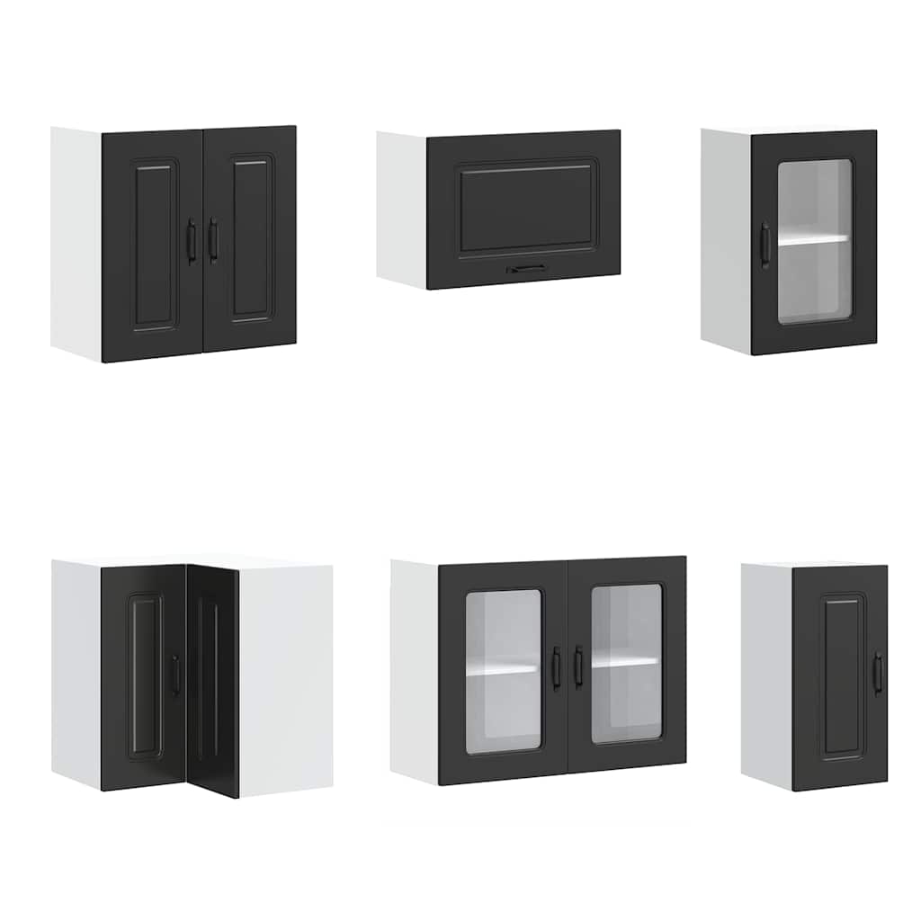 vidaXL 11 Piece Kitchen Cabinet Set "Kalmar" Black Engineered Wood 4