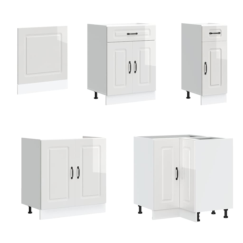 vidaXL 11 Piece Kitchen Cabinet Set "Kalmar" Gloss White Engineered Wood 4