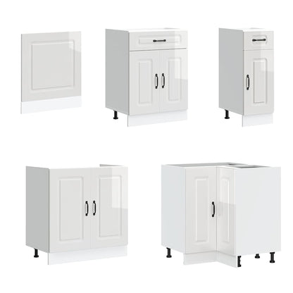 vidaXL 11 Piece Kitchen Cabinet Set "Kalmar" Gloss White Engineered Wood 4