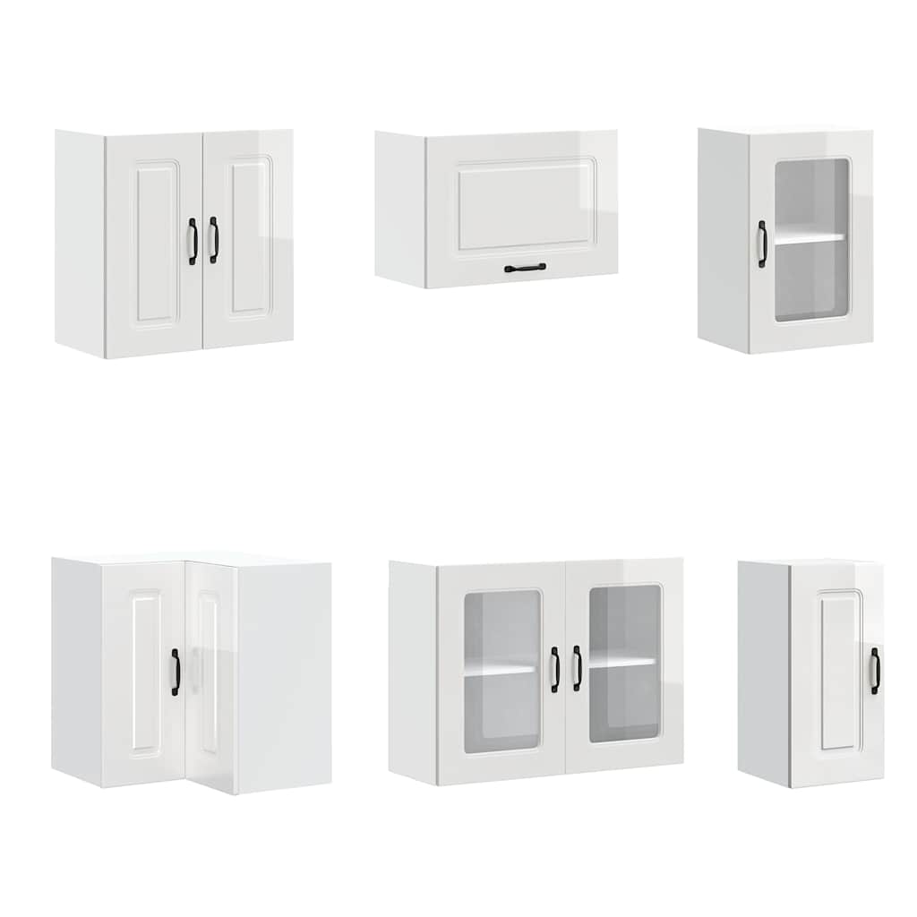 vidaXL 11 Piece Kitchen Cabinet Set "Kalmar" Gloss White Engineered Wood 5