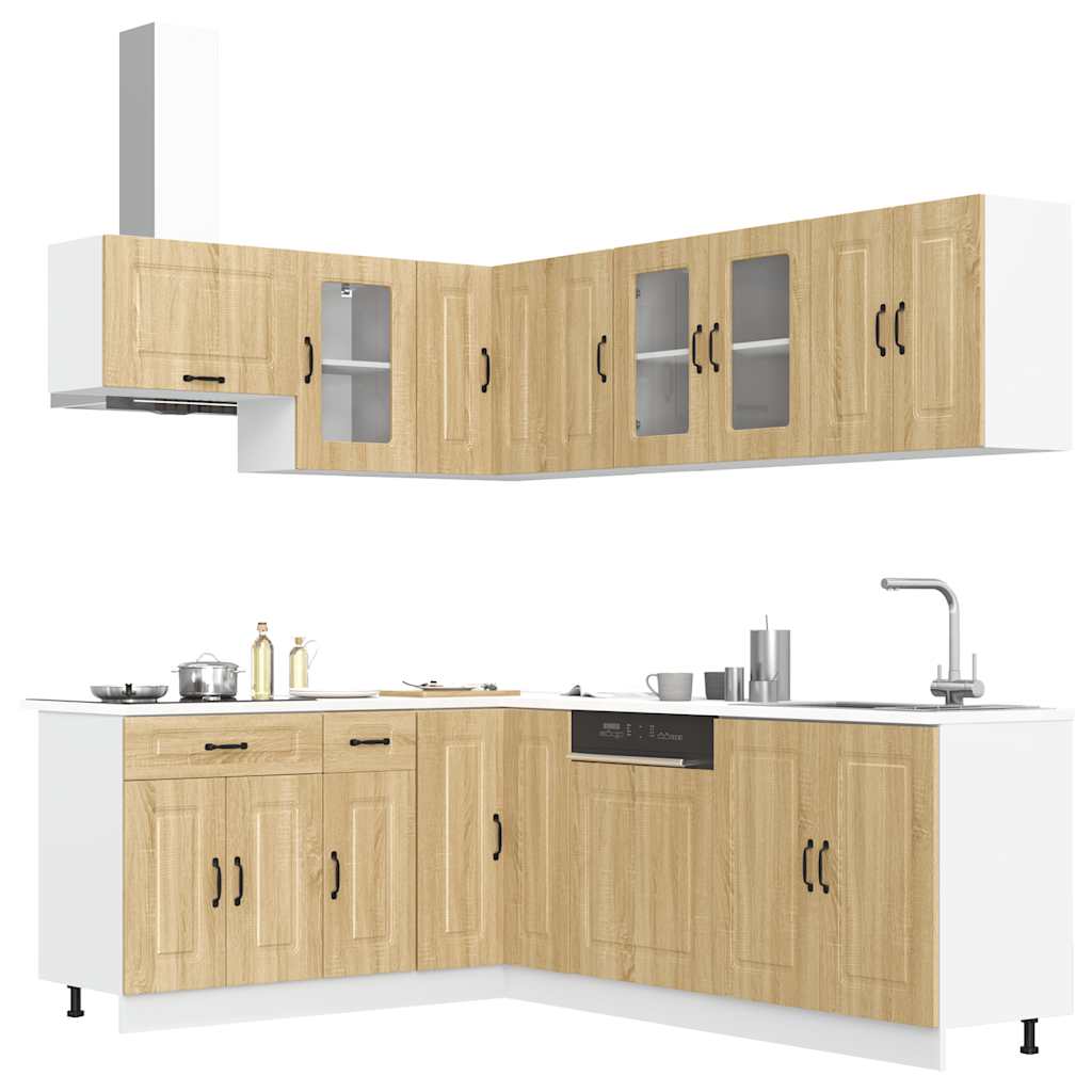 vidaXL 11 Piece Kitchen Cabinet Set "Kalmar" Sonoma Oak Engineered Wood 1