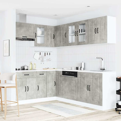 vidaXL 11 Piece Kitchen Cabinet Set "Kalmar" Concrete Grey 3