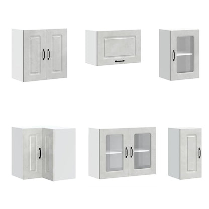 vidaXL 11 Piece Kitchen Cabinet Set "Kalmar" Concrete Grey 5