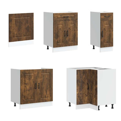 vidaXL 11 Piece Kitchen Cabinet Set "Kalmar" Smoked Oak Engineered Wood 4