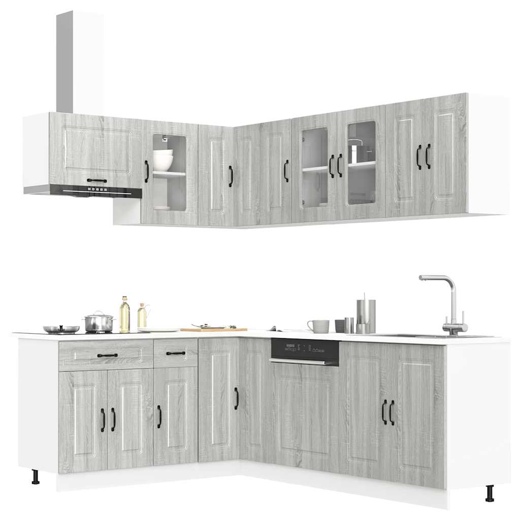 vidaXL 11 Piece Kitchen Cabinet Set "Kalmar" Grey Sonoma Engineered Wood 1