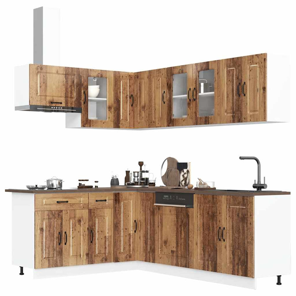 vidaXL 11 Piece Kitchen Cabinet Set "Kalmar" Old Wood Engineered Wood