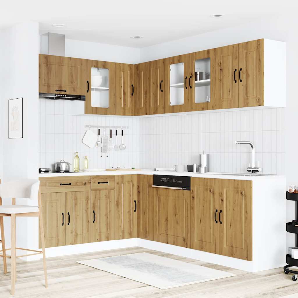 vidaXL 11 Piece Kitchen Cabinet Set "Kalmar" Artisan Oak Engineered Wood 3