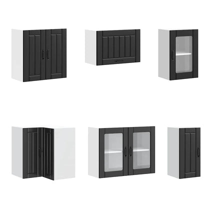 vidaXL 11 Piece Kitchen Cabinet Set "Lucca" Black Engineered Wood 5