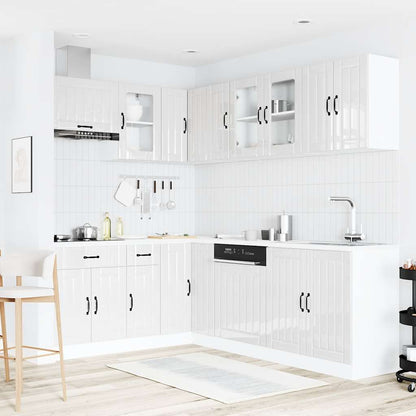 vidaXL 11 Piece Kitchen Cabinet Set "Lucca" Gloss White Engineered Wood 3