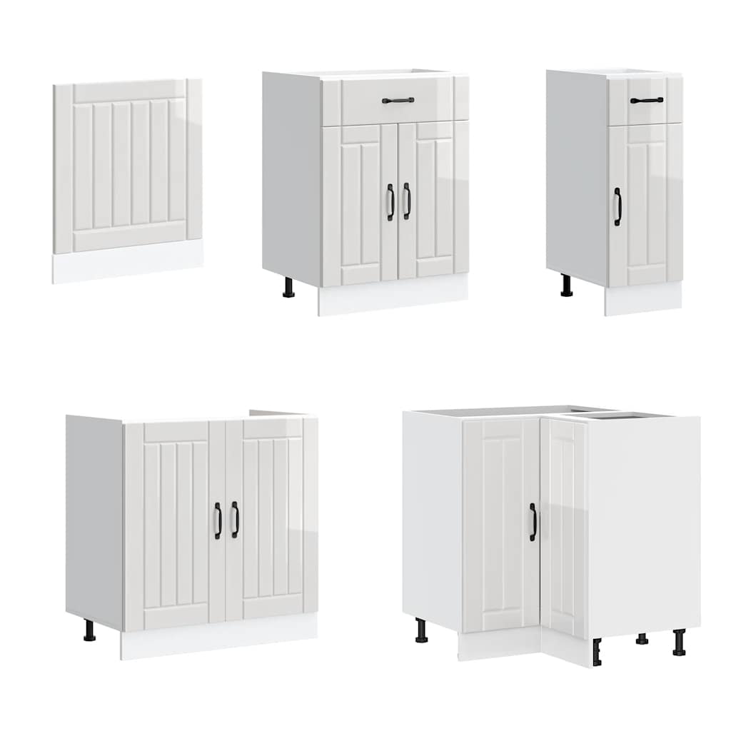 vidaXL 11 Piece Kitchen Cabinet Set "Lucca" Gloss White Engineered Wood 4