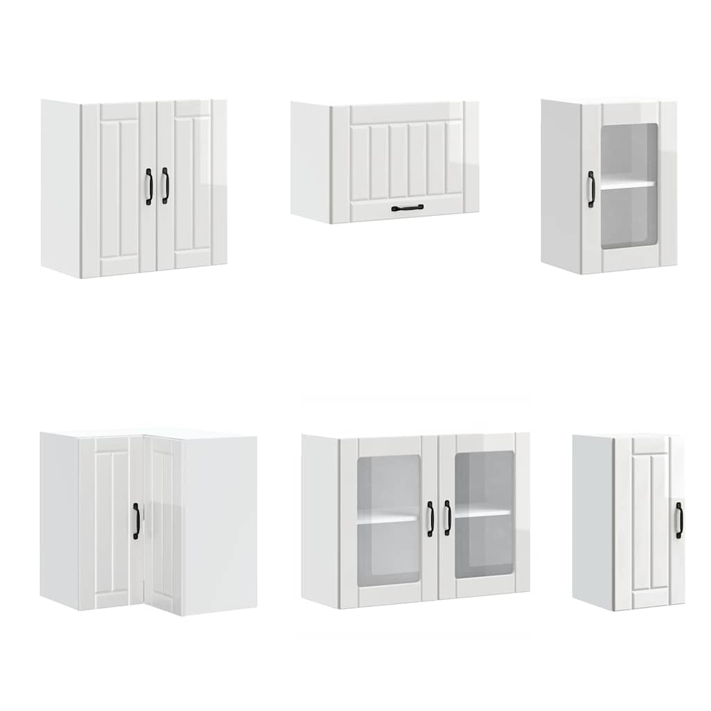 vidaXL 11 Piece Kitchen Cabinet Set "Lucca" Gloss White Engineered Wood 5