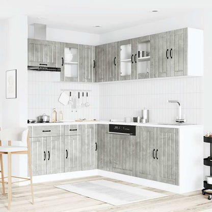 vidaXL 11 Piece Kitchen Cabinet Set "Lucca" Concrete Grey 3