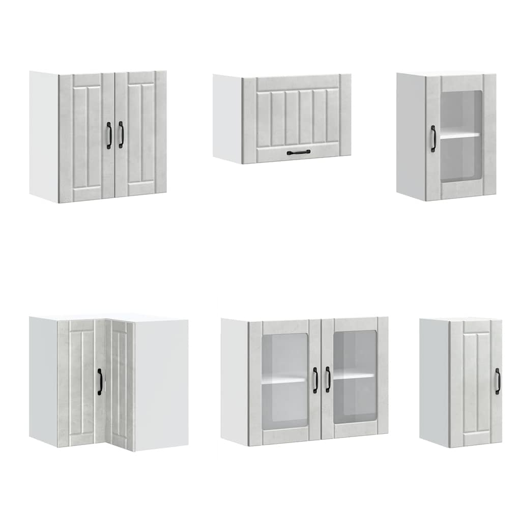 vidaXL 11 Piece Kitchen Cabinet Set "Lucca" Concrete Grey 5