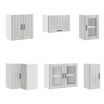 vidaXL 11 Piece Kitchen Cabinet Set "Lucca" Concrete Grey 5