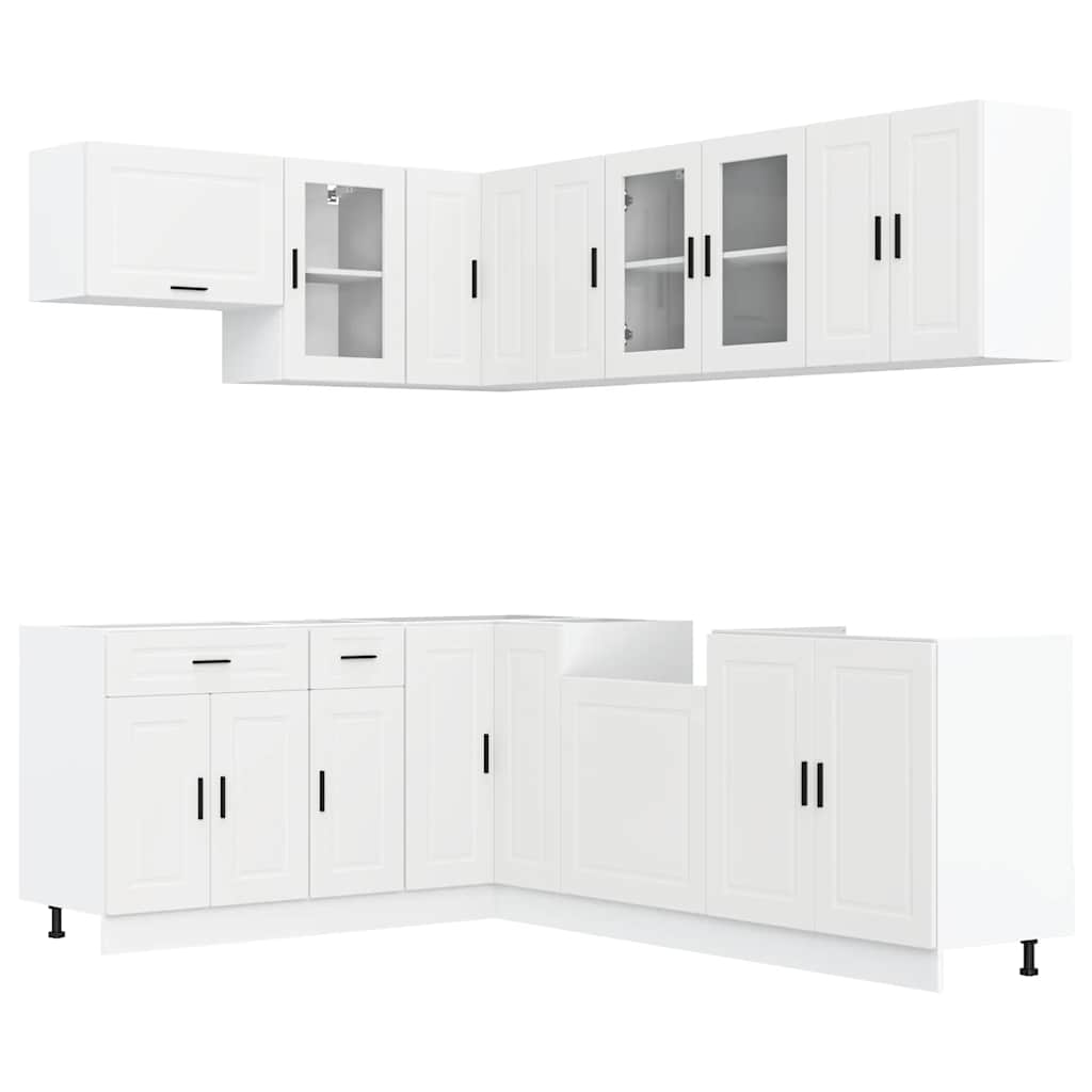 vidaXL 11 Piece Kitchen Cabinet Set "Porto" White Engineered Wood 2