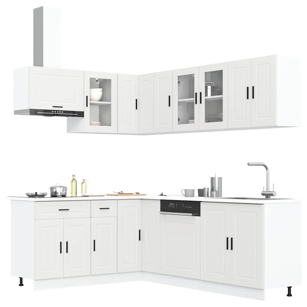 vidaXL 11 Piece Kitchen Cabinet Set "Porto" White Engineered Wood 1